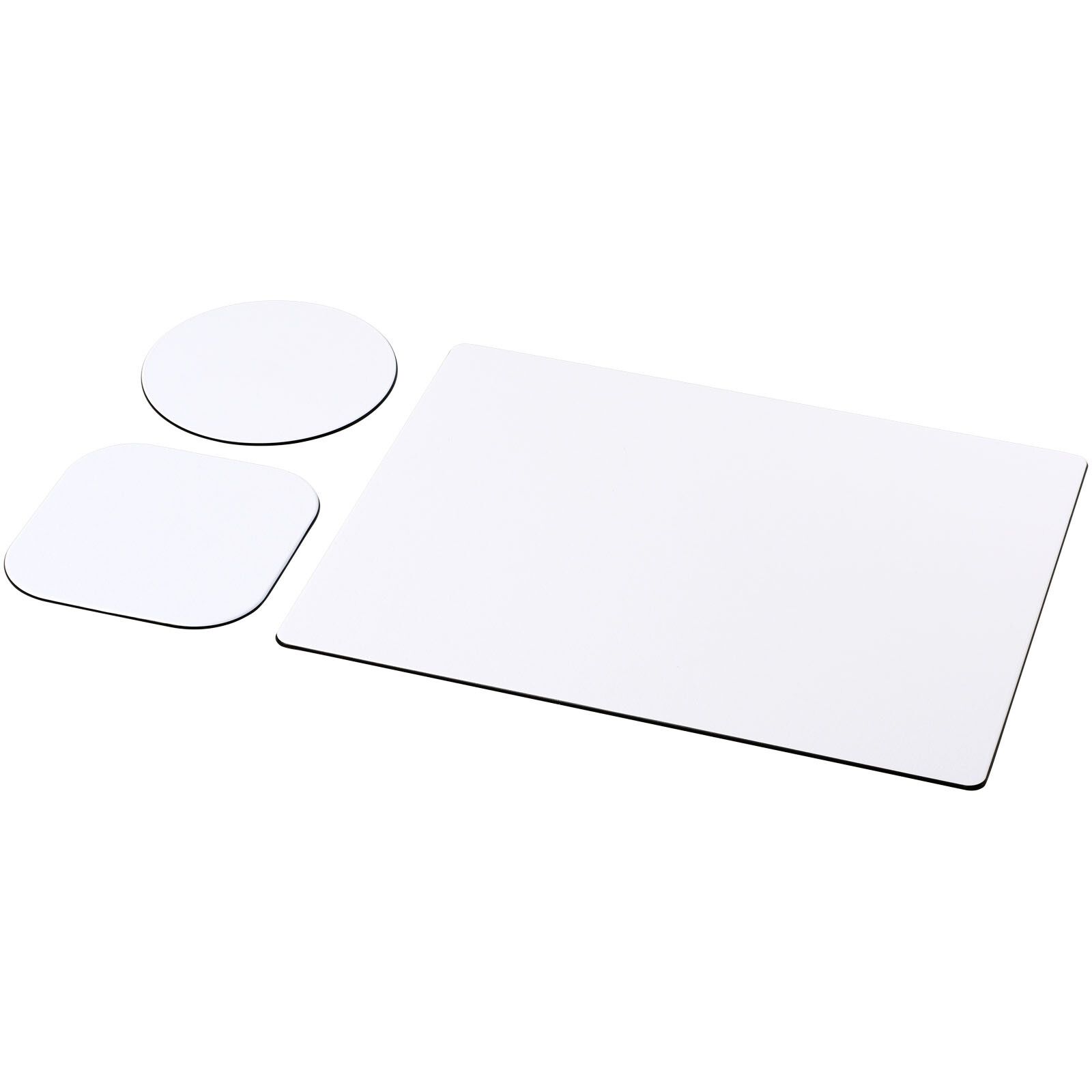 Brite-Mat Mauspad- und Untersetzer-Set 1 - schwarz-582