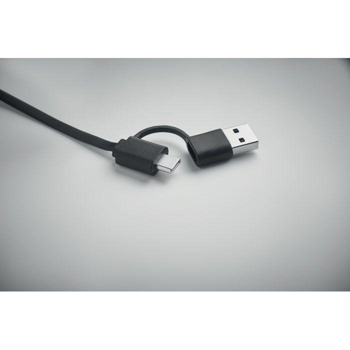 Einziehbares Ladekabel 60W LINEA - schwarz-941