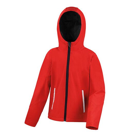 Junior TX Performance Hooded Soft Shell Jacket - red - black-572