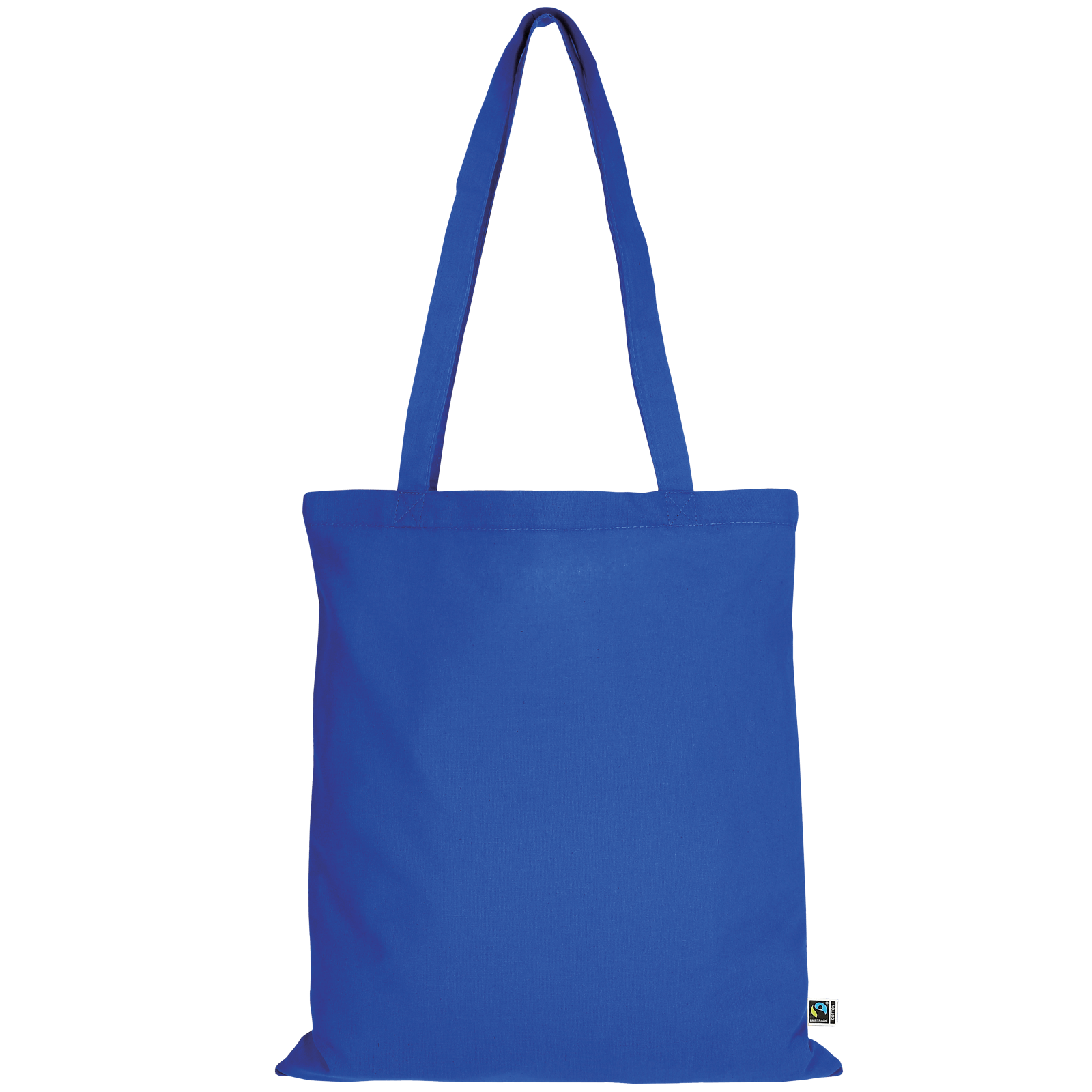 Einkaufstasche Fairtrade-Baumwolle - lange Henkel - royalblau-599
