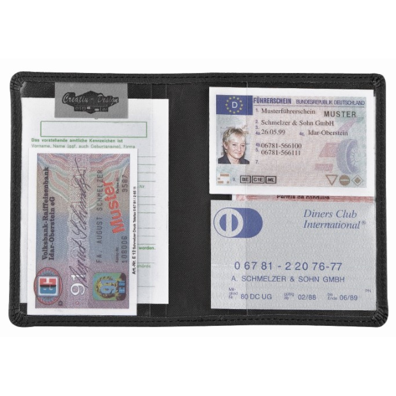 CreativDesign® Ausweistasche "129 Select" - schwarz-77