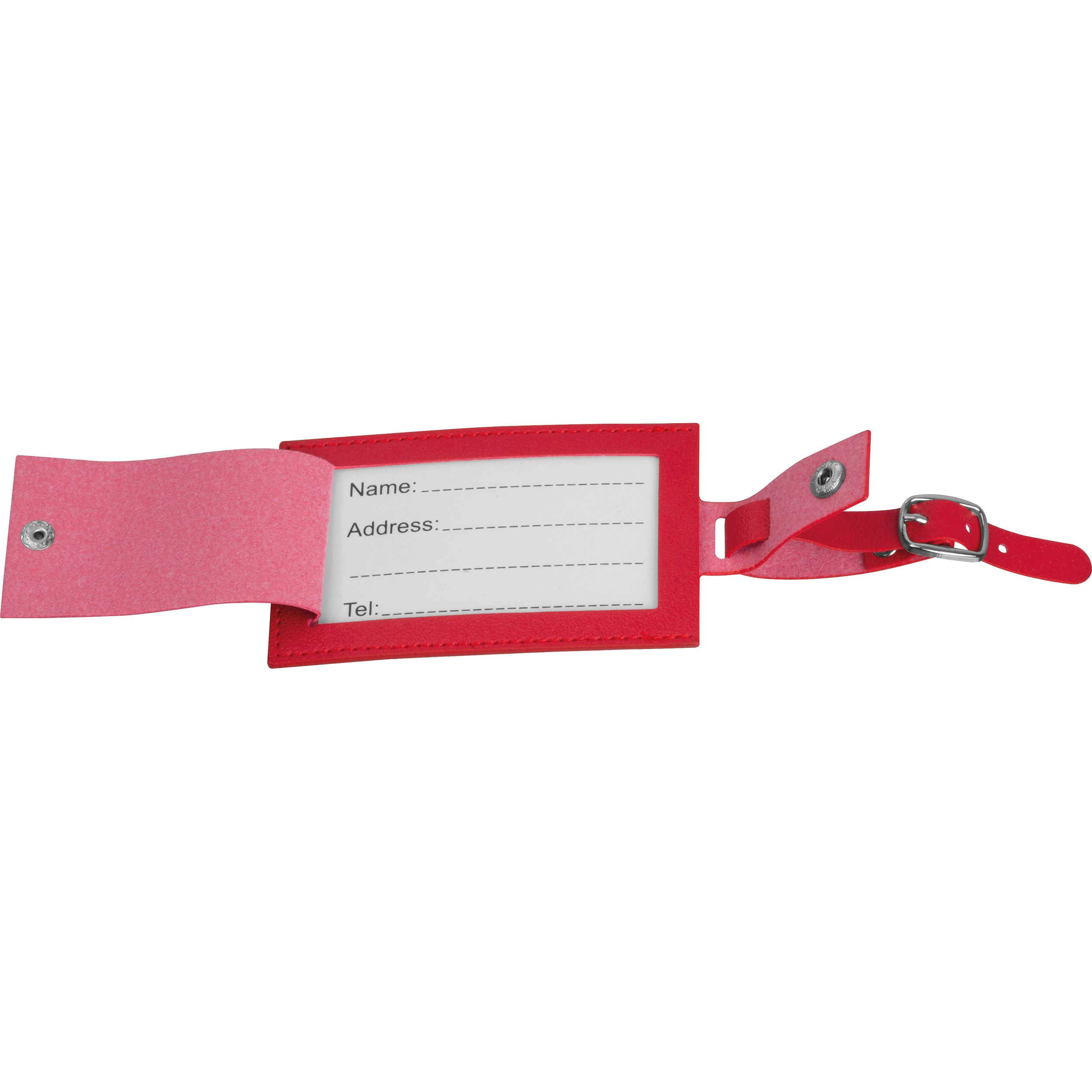 Kofferanhänger aus Kunstleder  - rot-739