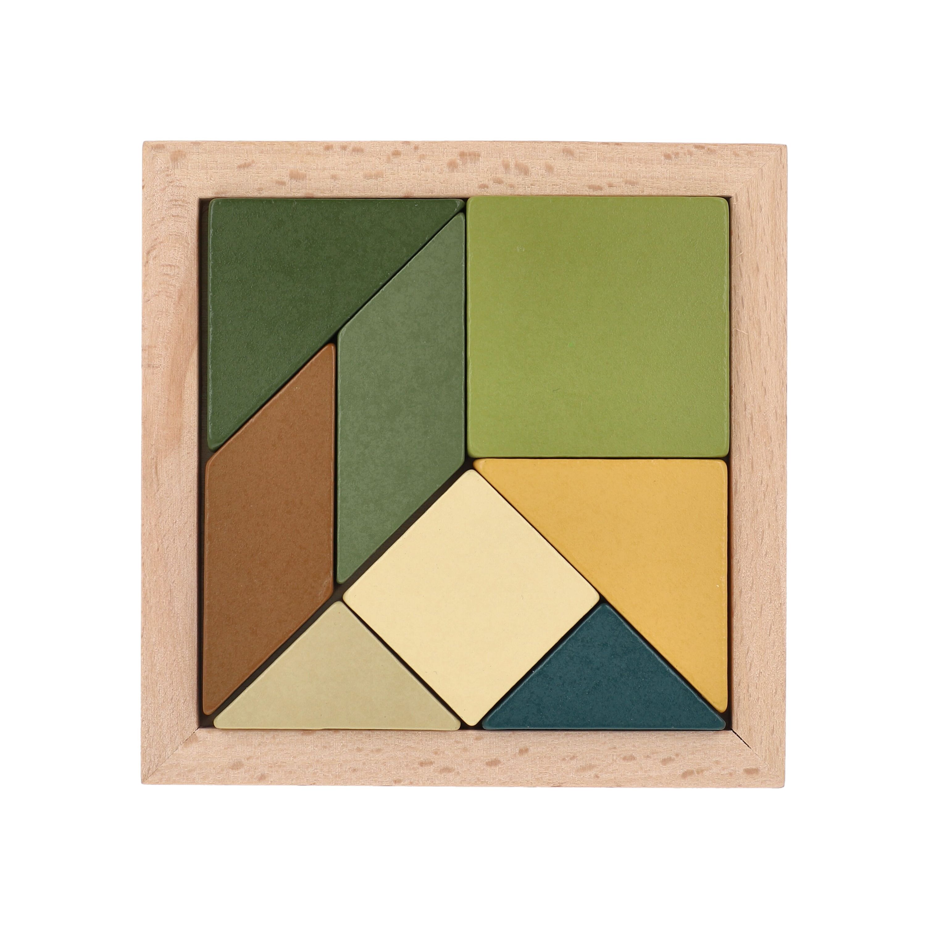 InSideOut Holz-Tangram think IQ puzzle - neon sortiment-465