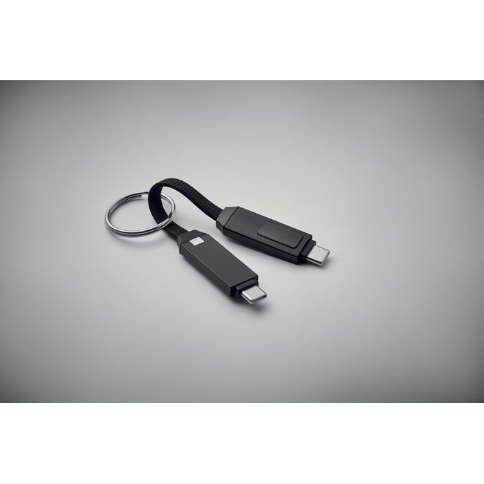 60W Schlüsselring-Ladekabel KEYSTO - schwarz-465