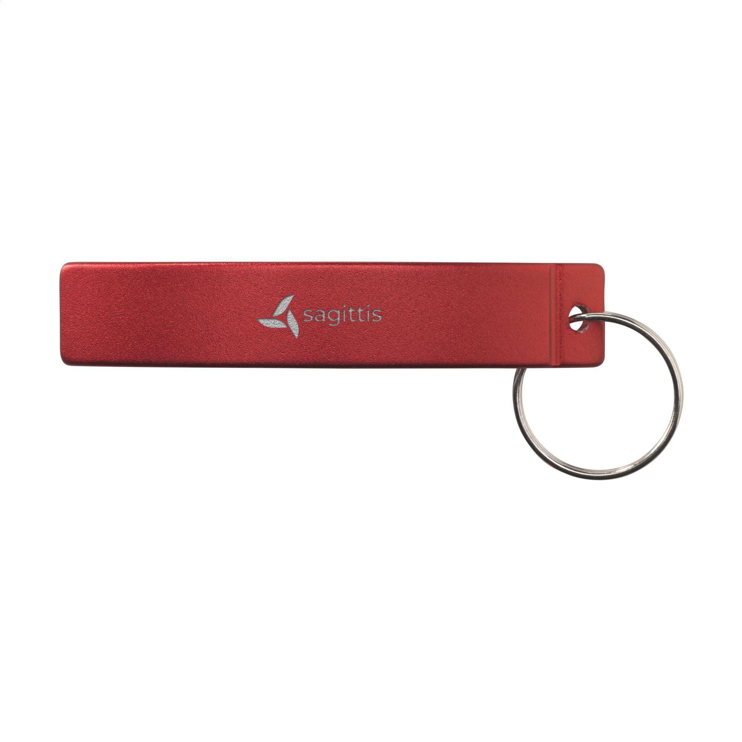 Alu Opener GRS Recycled Öffner Schlüsselanhänger - rot-958