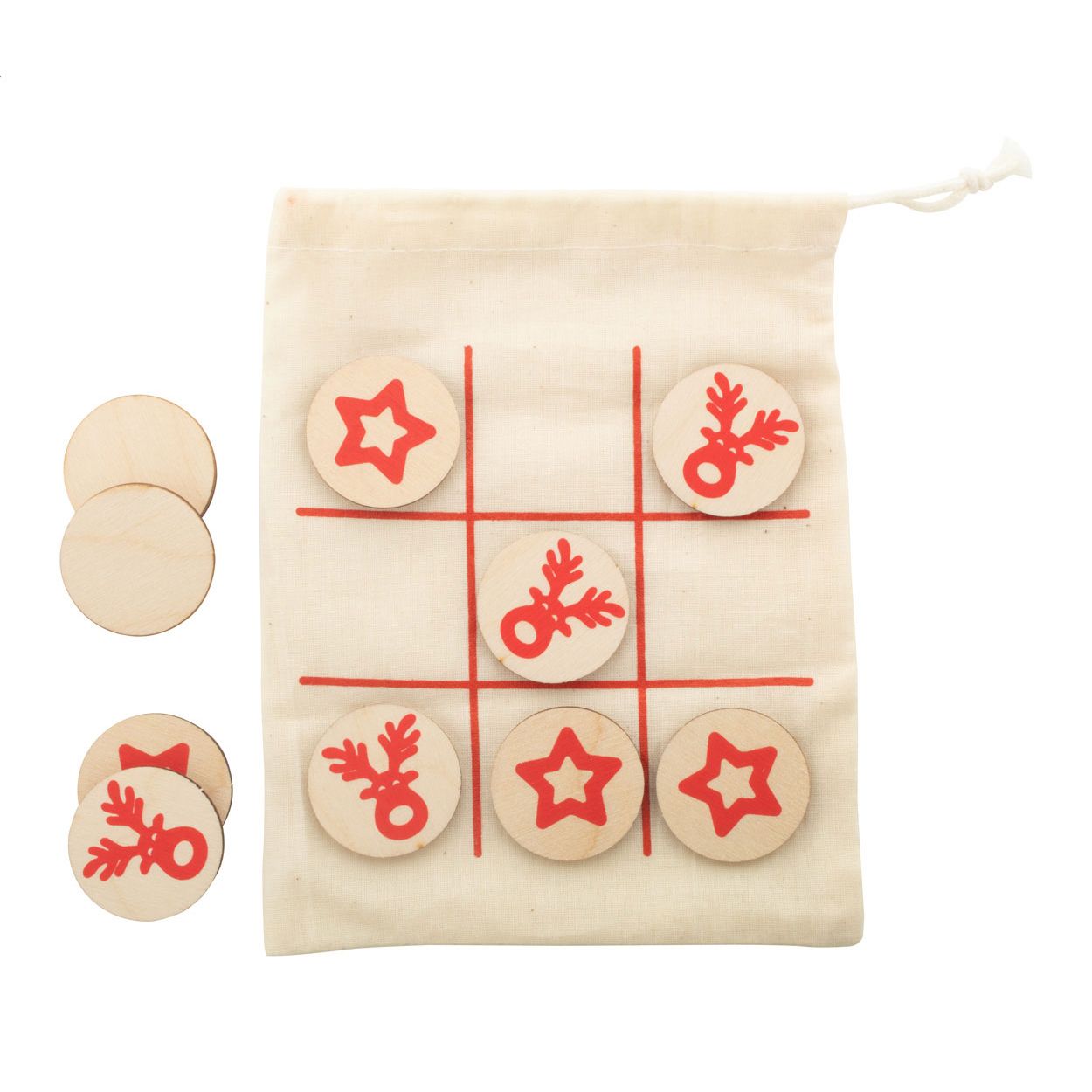 OXO Xmas Tic-Tac-Toe-Spiel, Rentier und Stern - natur-217