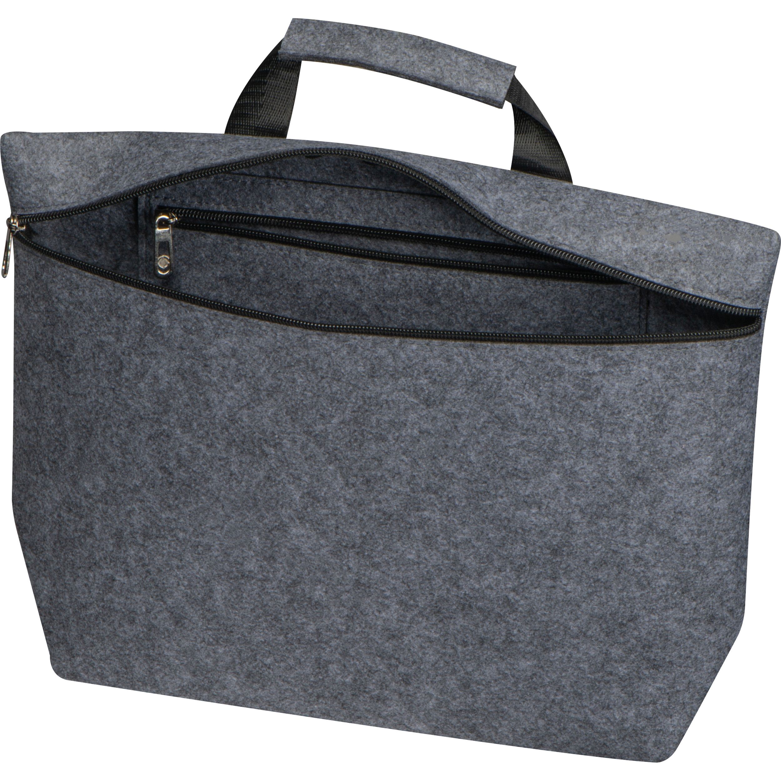 RPET Filz Laptoptasche Lugano - silbergrau-71