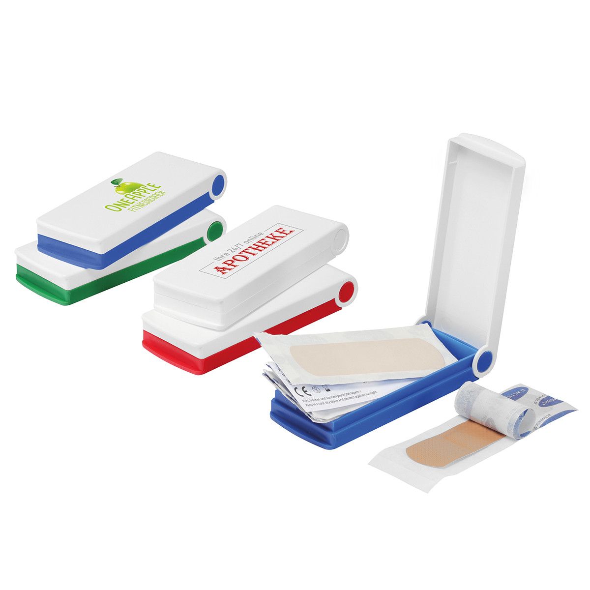 Pflasterbox - weiß, grün-542
