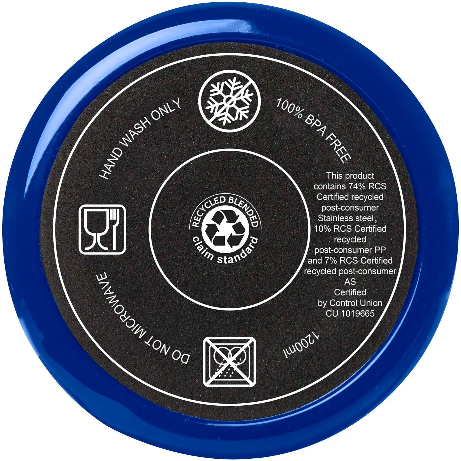 Melbourne 1200 ml RCS-zertifizierter Isolierbecher mit Strohhalm - royalblau-52
