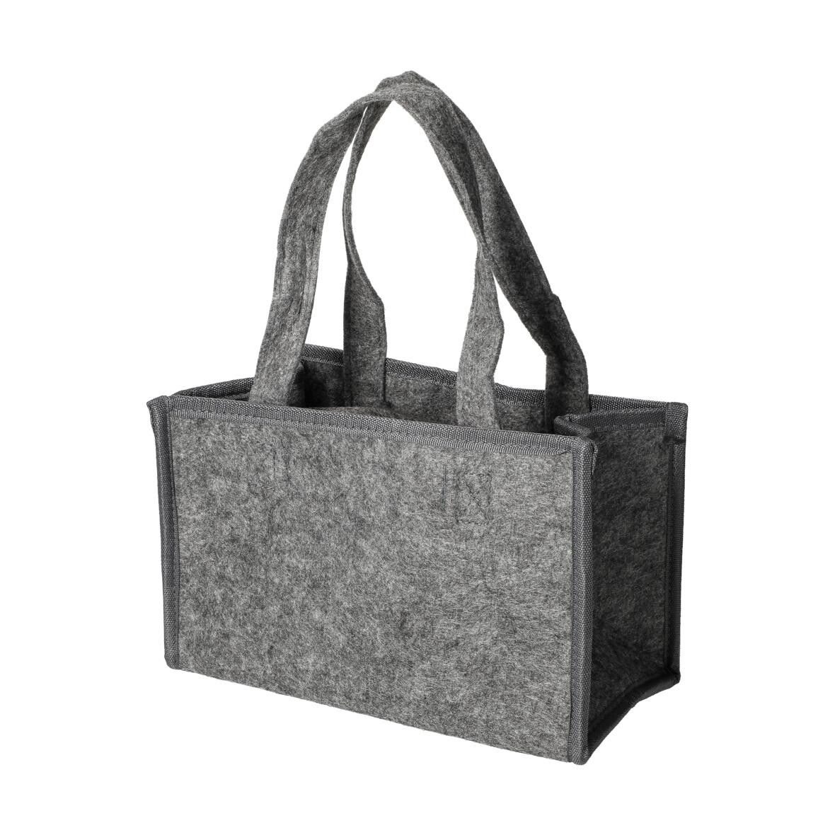 Flaschentasche Filz - grau-837