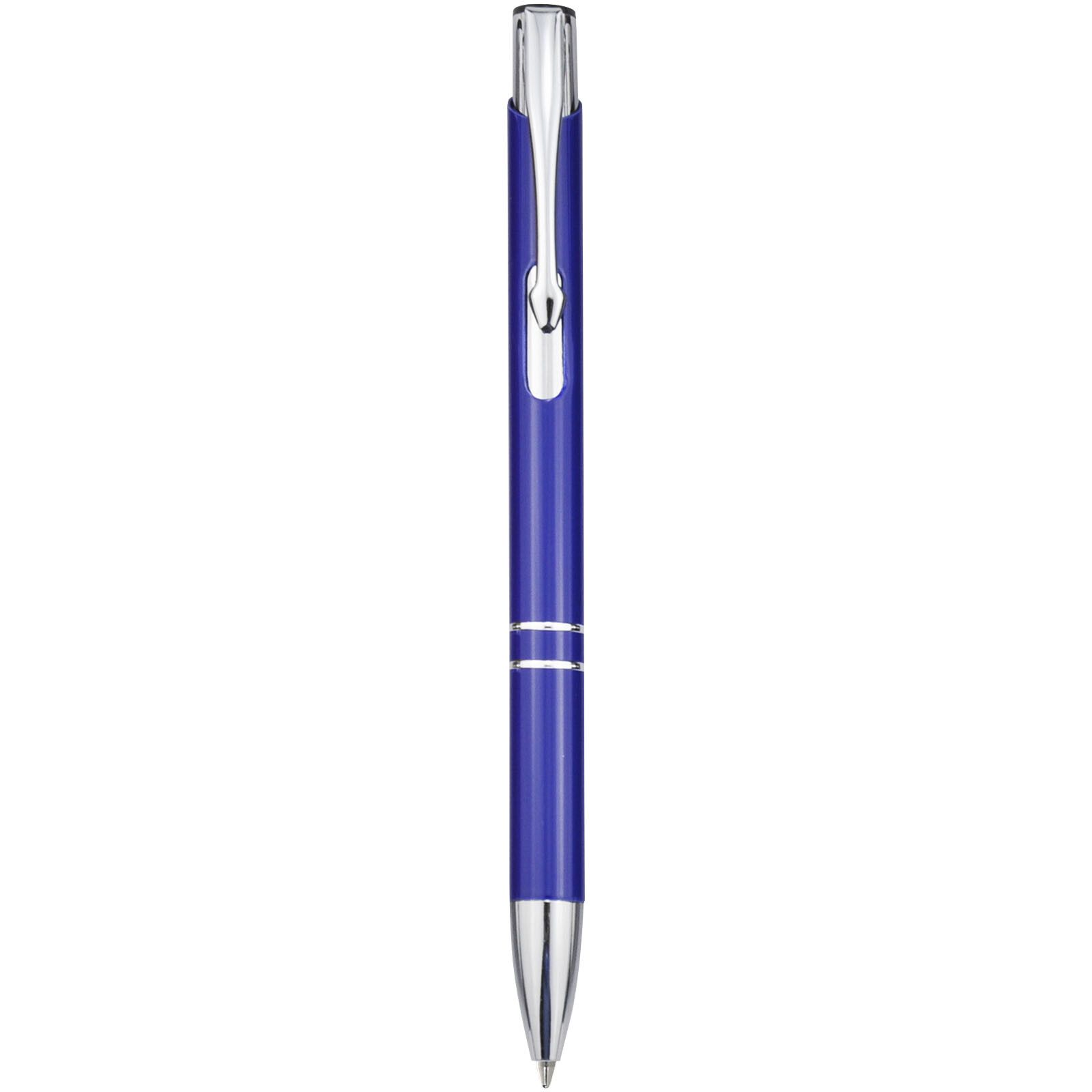 Moneta Kugelschreiber aus recyceltem Aluminium (schwarze Mine) - royalblau-51