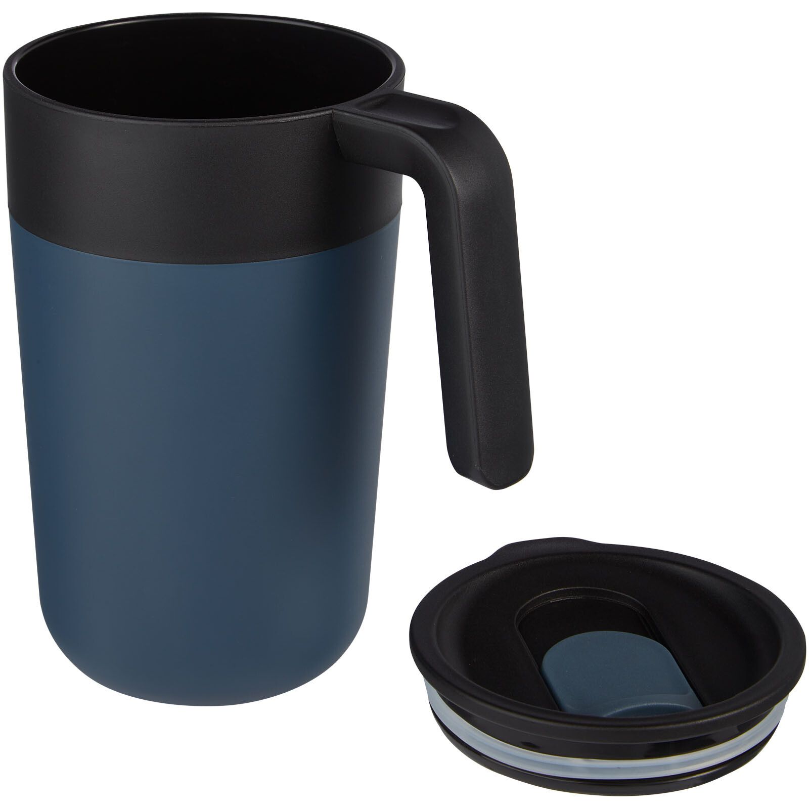 Nordia 400 ml doppelwandiger Becher aus Recyclingmaterial - dunkelblau-150