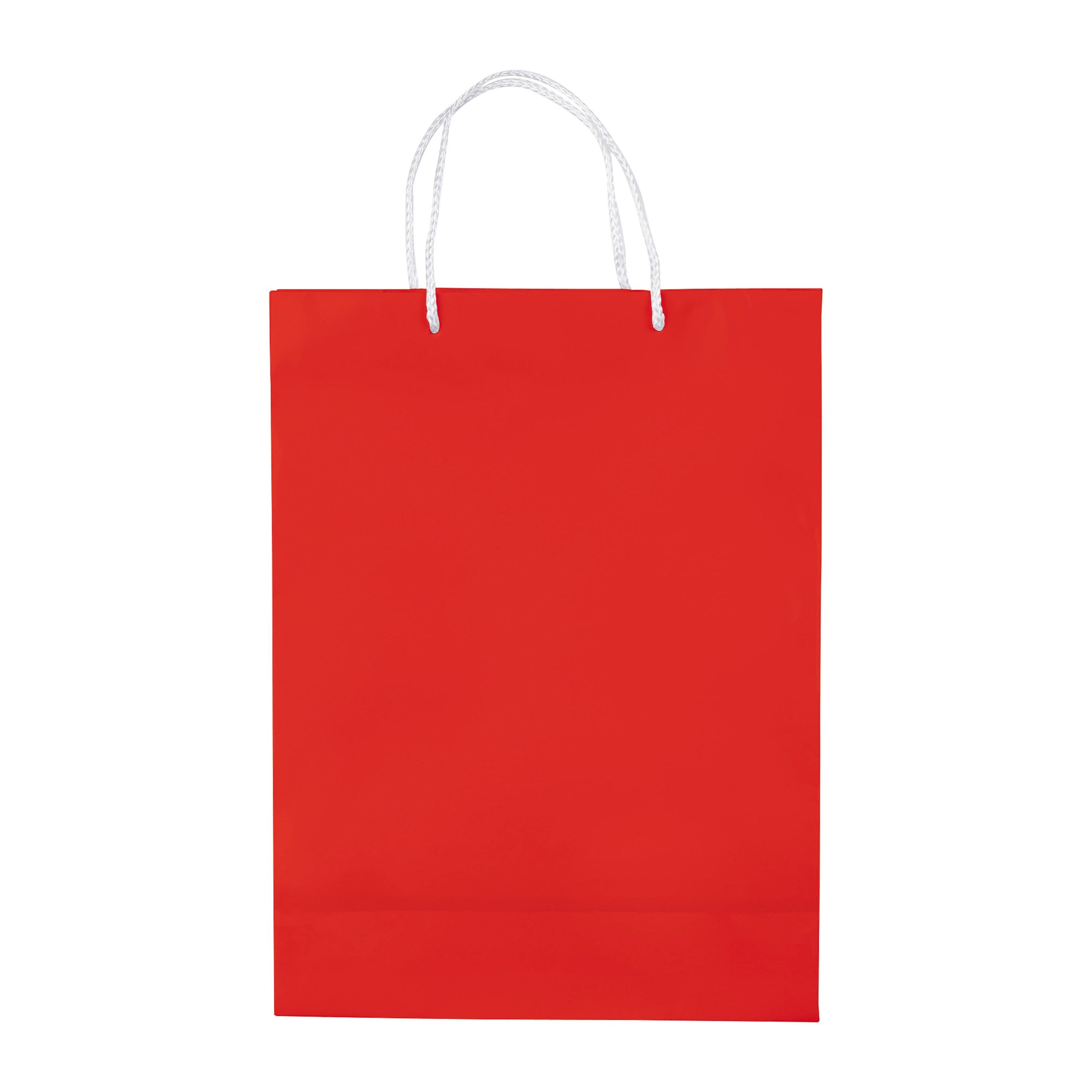 Laminierte Papiertasche, groß - rot-410