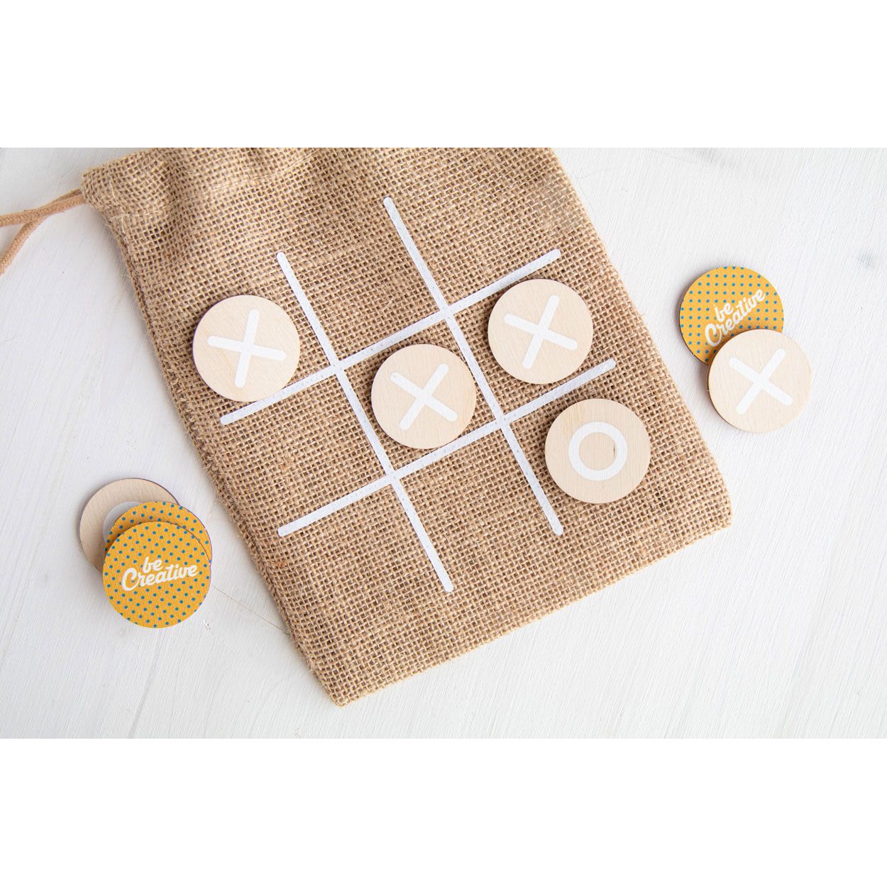 Tic-Tac-Toe-Spiel JUX Creative - natur-989