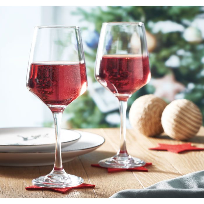 Set mit 2 Weingläsern CHEERS - transparent-425