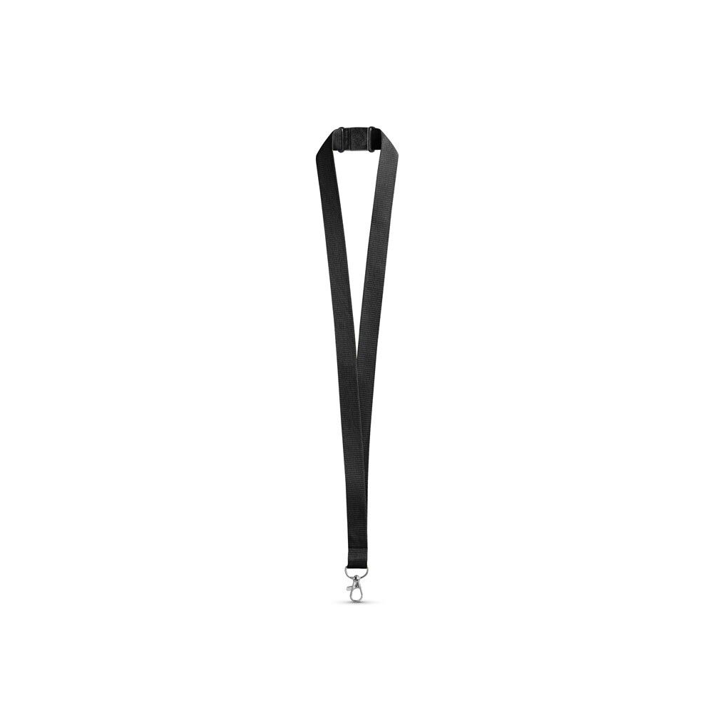 LEEDS Lanyard aus Polyester mit Sicherheitsverschluss - schwarz-447