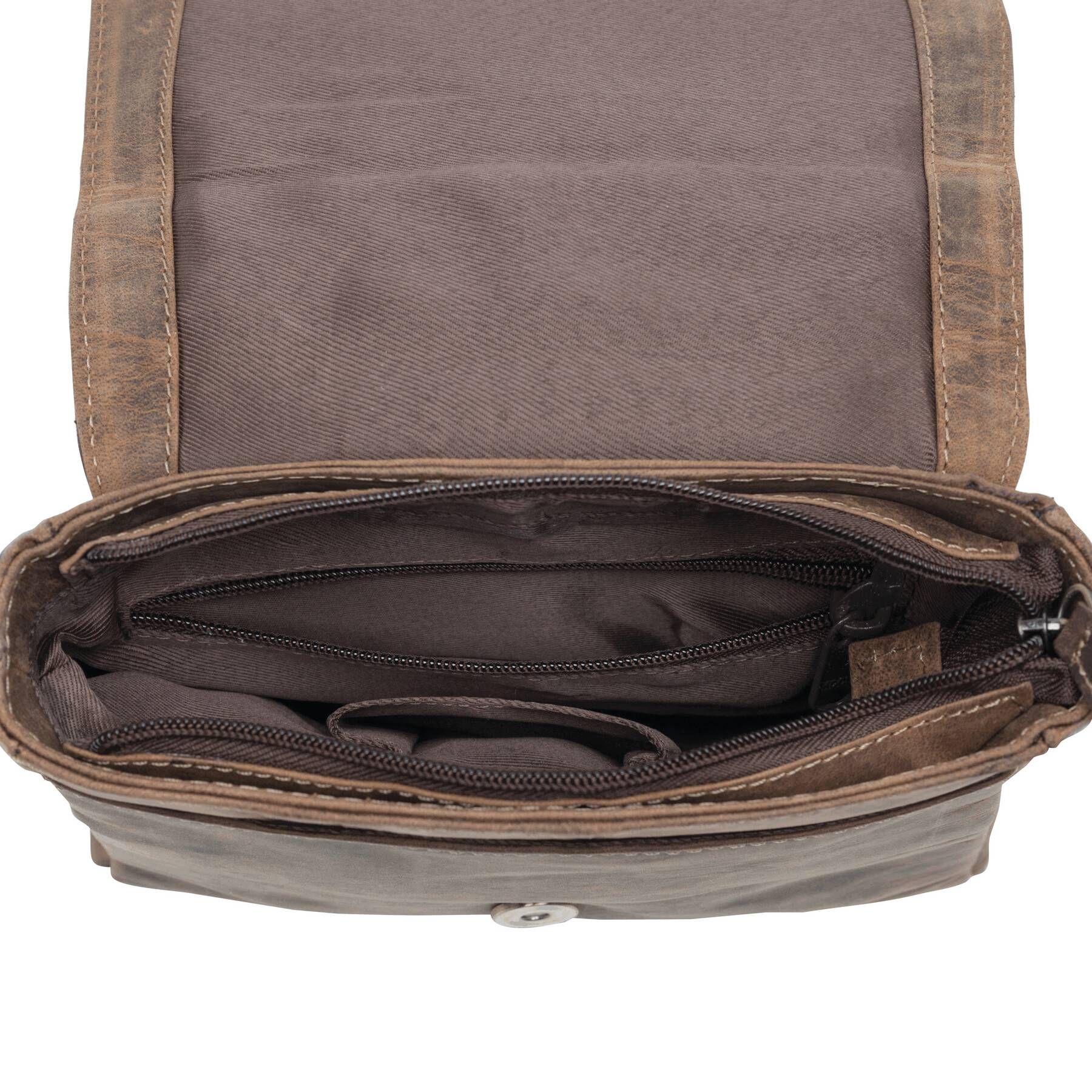 Echtleder-Tasche WILDERNESS - braun-697