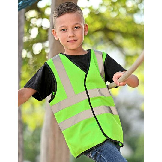 Childrens Safety Vest Esbjerg - 4 Reflective Stripes - signal yellow-894
