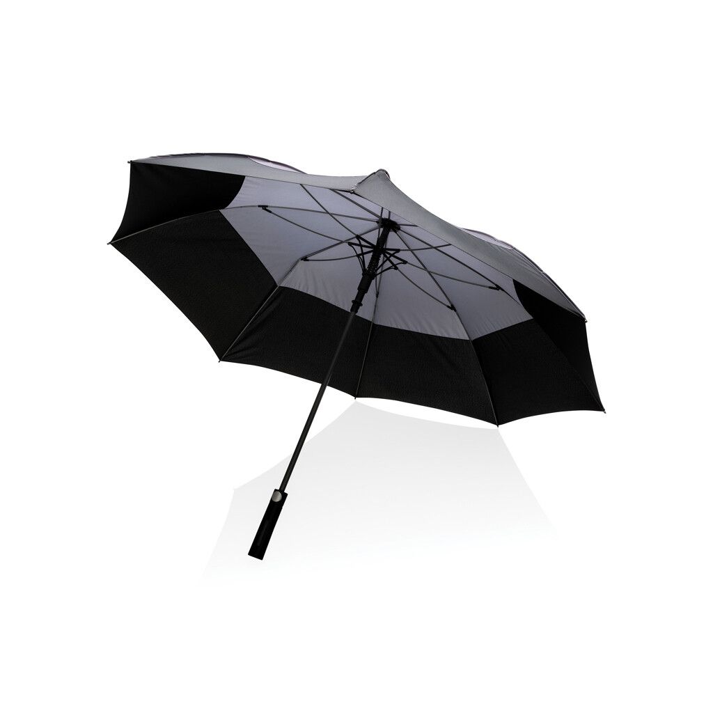 27" Impact AWARE™ RPET 190T Auto-Open Stormproof-Schirm - anthrazit-480