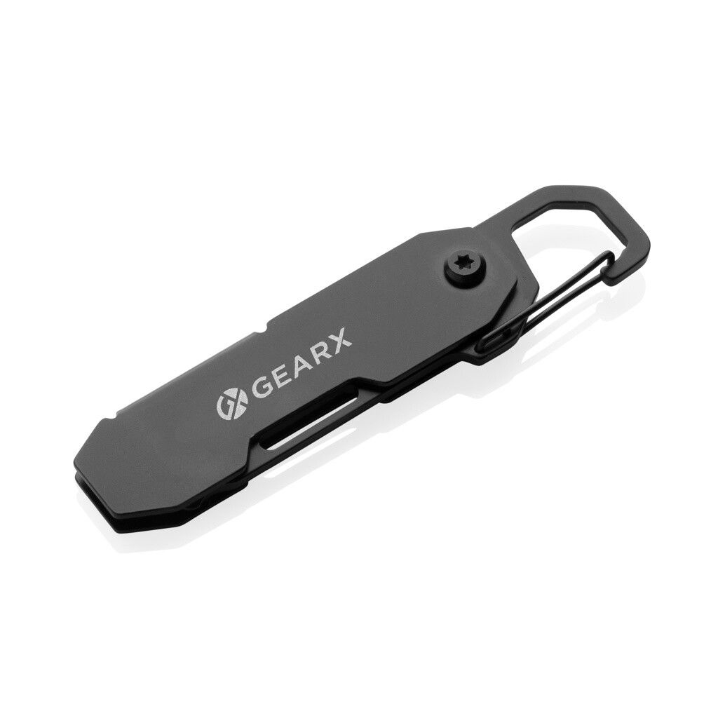 Gear X faltbares EDC-Werkzeug mit Karabinerhaken - schwarz-745