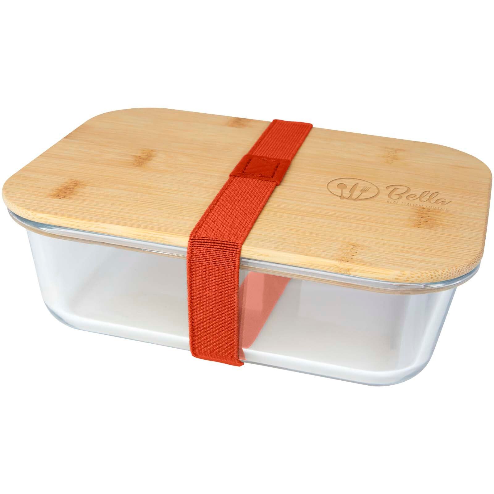Roby 1000 ml Glas Lunchbox mit Bambusdeckel - ziegelstein-737
