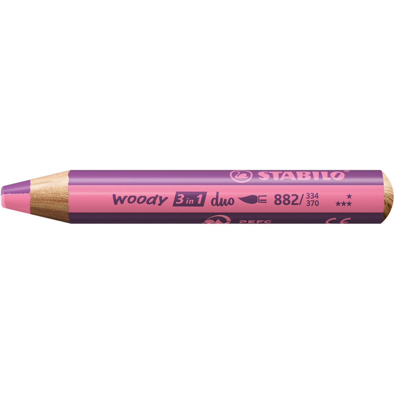 STABILO woody duo Farbstift - pink - erika-168