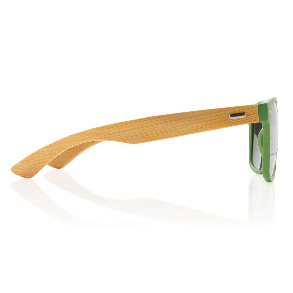 Sonnenbrille aus Bambus und RCS recyceltem Kunststoff - grün-473