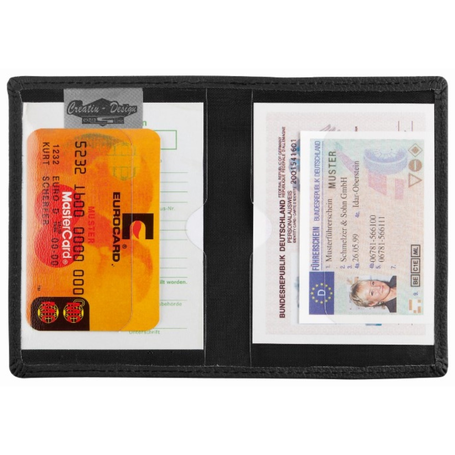 CreativDesign® Ausweistasche "175Select" - schwarz-388