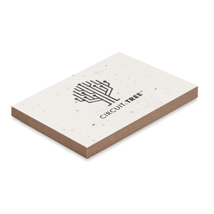 Notizblock mit Blumensamen GROW ME - weiß-986