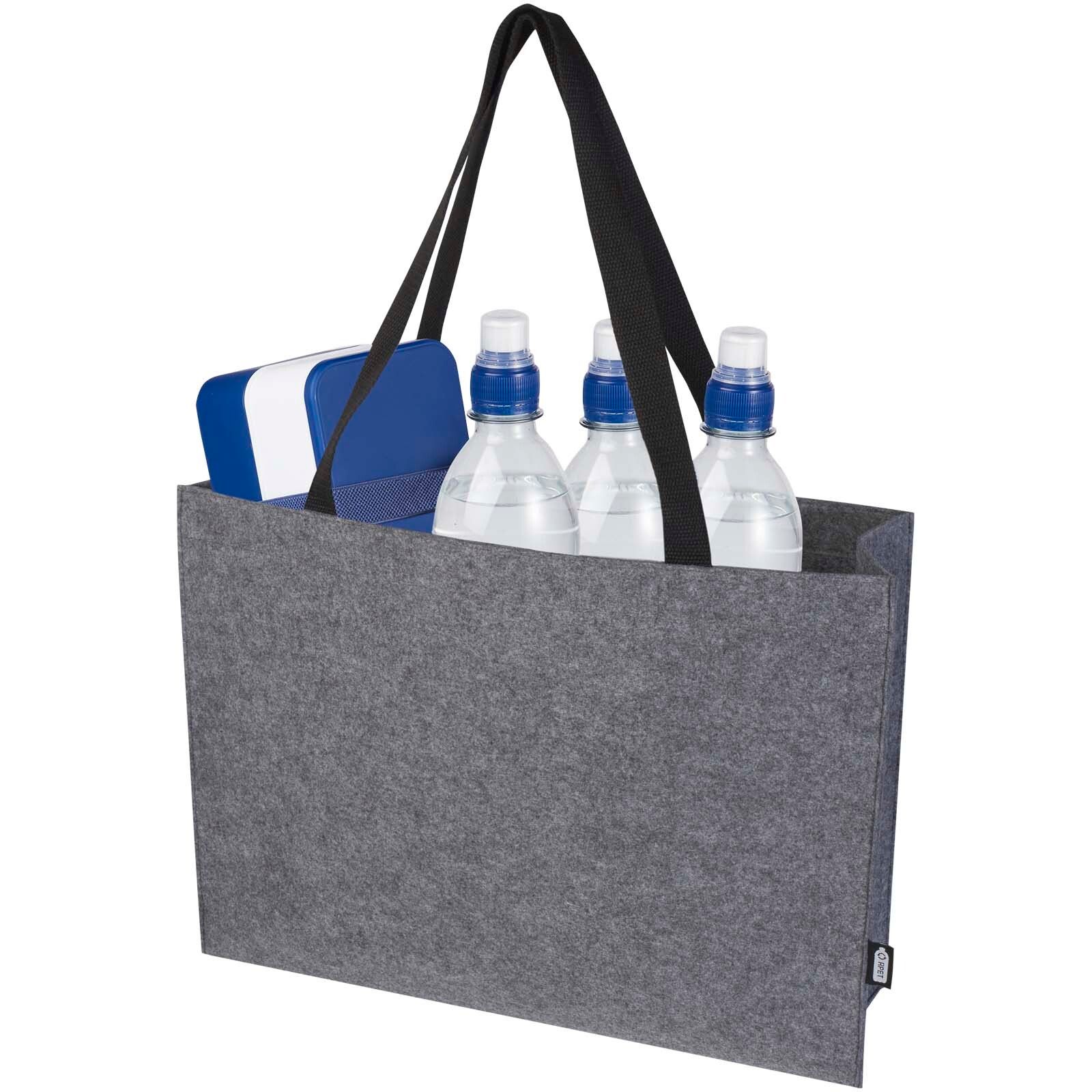 Felta Tragetasche mit Zwickel aus recyceltem GRS-Filz 20 L - mittelgrau-45