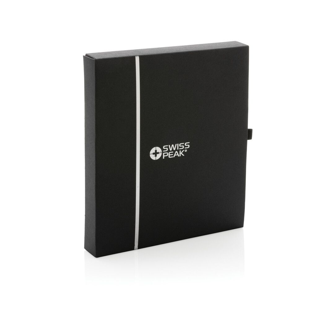Swiss Peak Reise-Geschenkset aus GRS recyceltem PU - schwarz-580