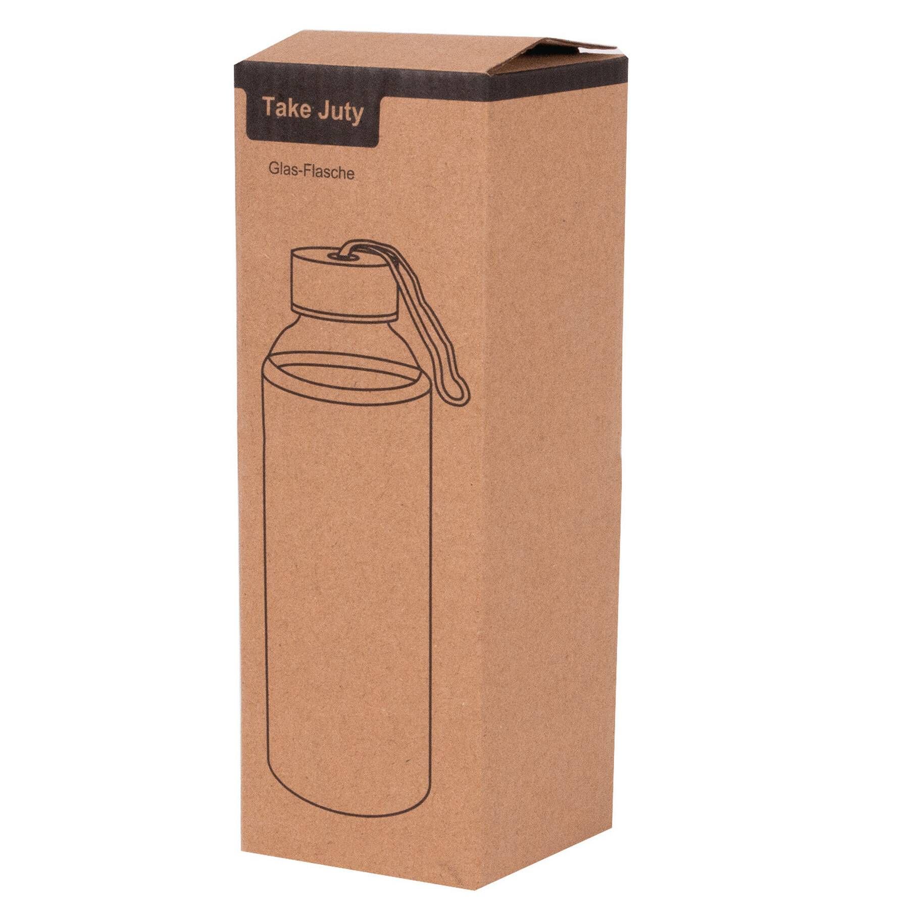 Glas-Trinkflasche TAKE JUTY 450 ml - blau-671