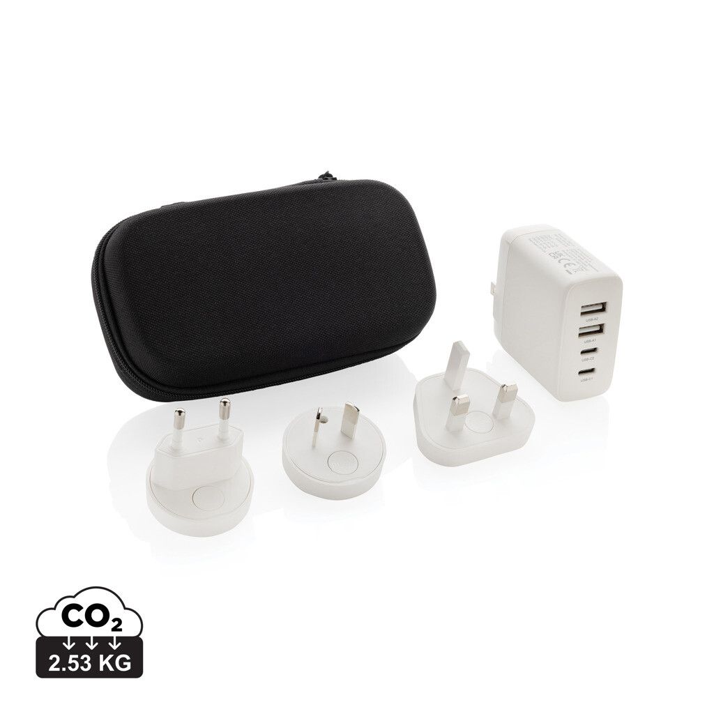 TravelCharge Pro Reiseladegerät mit USB-C aus RCS rec. ABS - weiß-673