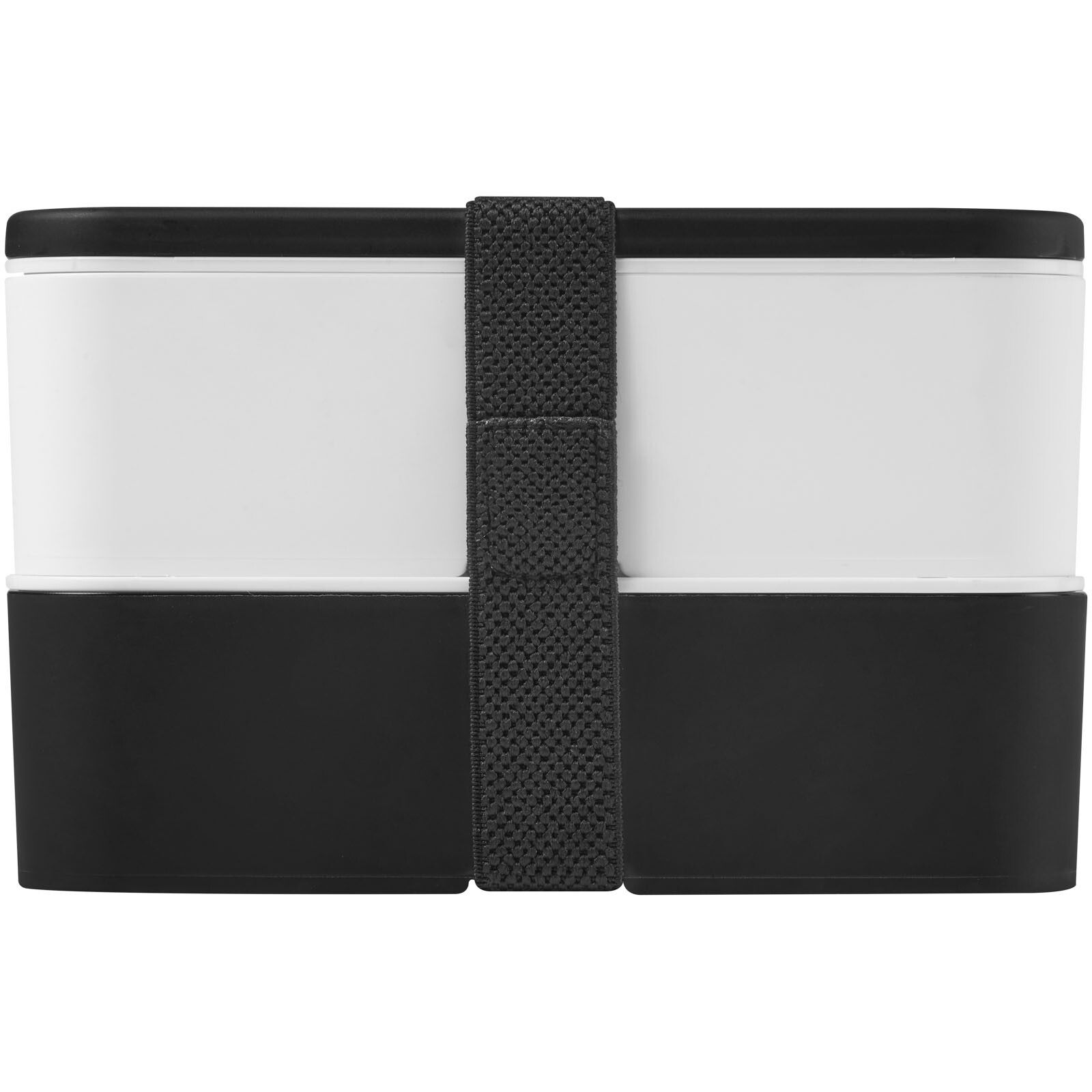 MIYO 700+700 ml Doppel-Lunchbox - schwarz -  weiss -  schwarz-395