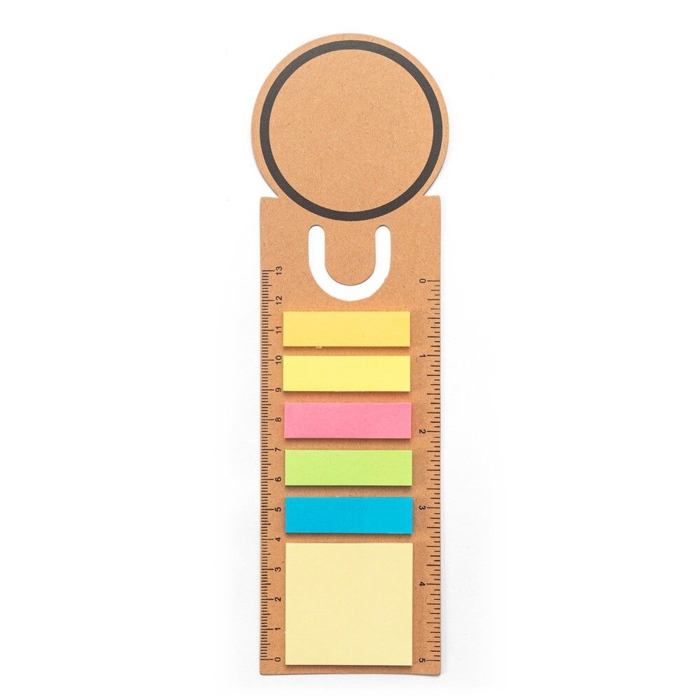 SAWYER Büroset 3-in-1- aus 100 % Recyclingpapier mit runder Oberseite und schwarzem Aufdruck rundum - natur-802
