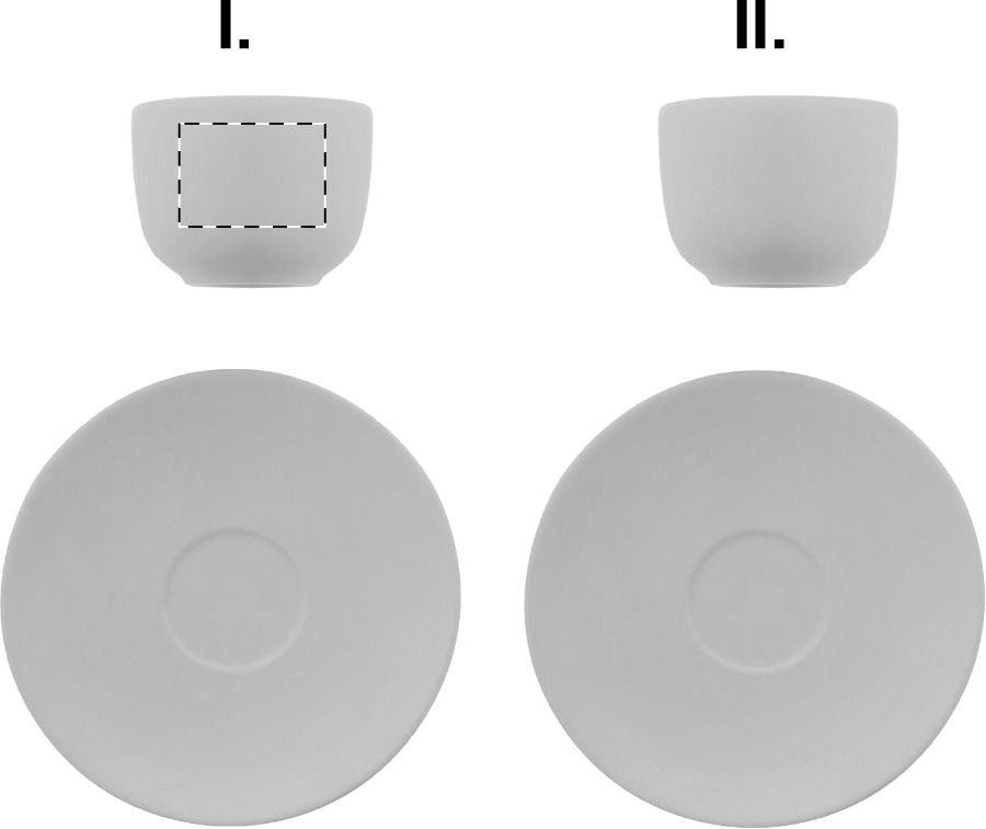 Veredelungsposition Tasse 1 - gegenüber vom Henkel