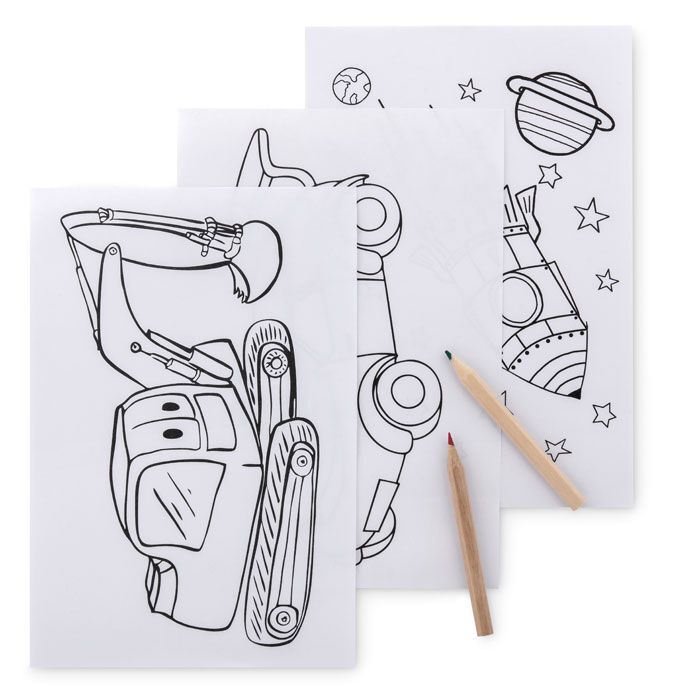 Malset mit 6 Buntstiften FOLDER2 GO - beige-303