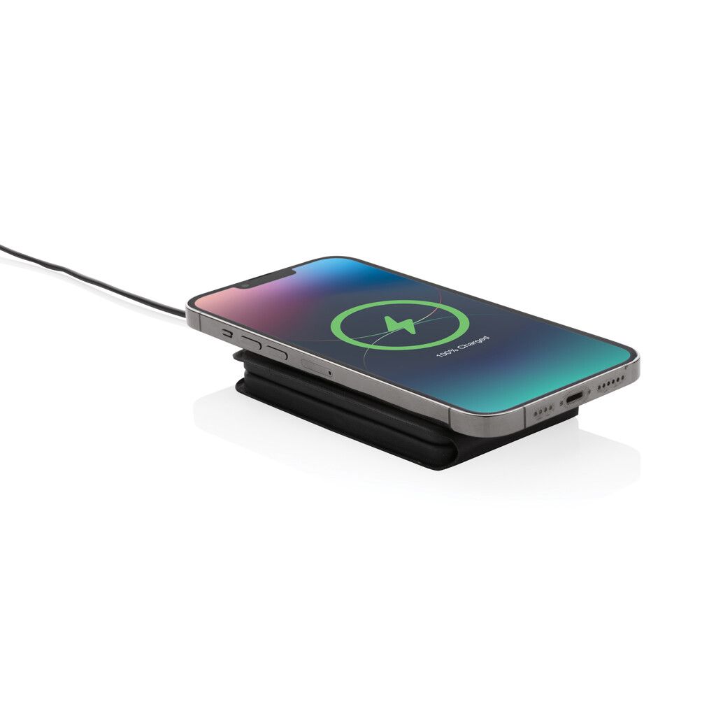 Swiss Peak 15W 3-in-1 magnetischer Wireles Charger aus rPU - schwarz-362