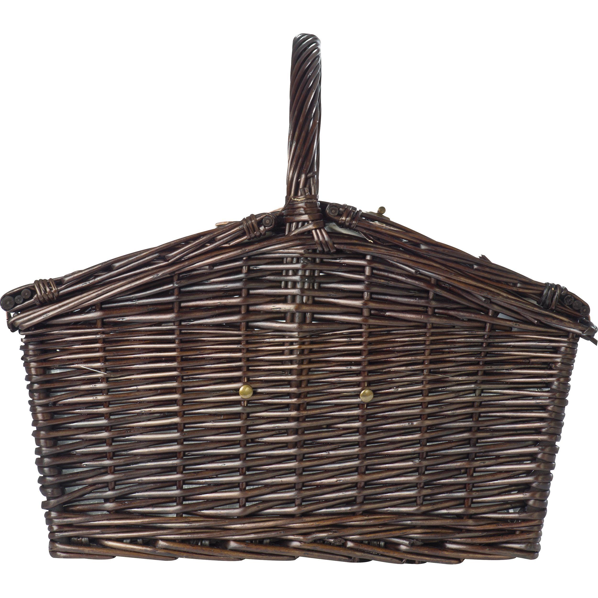 Picknickkoffer aus Weidengeflecht für 2 Personen - braun-54