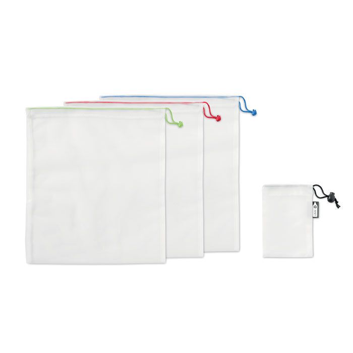 Obst/Gemüsenetze 3teilig VEGGIE SET RPET - weiß-624