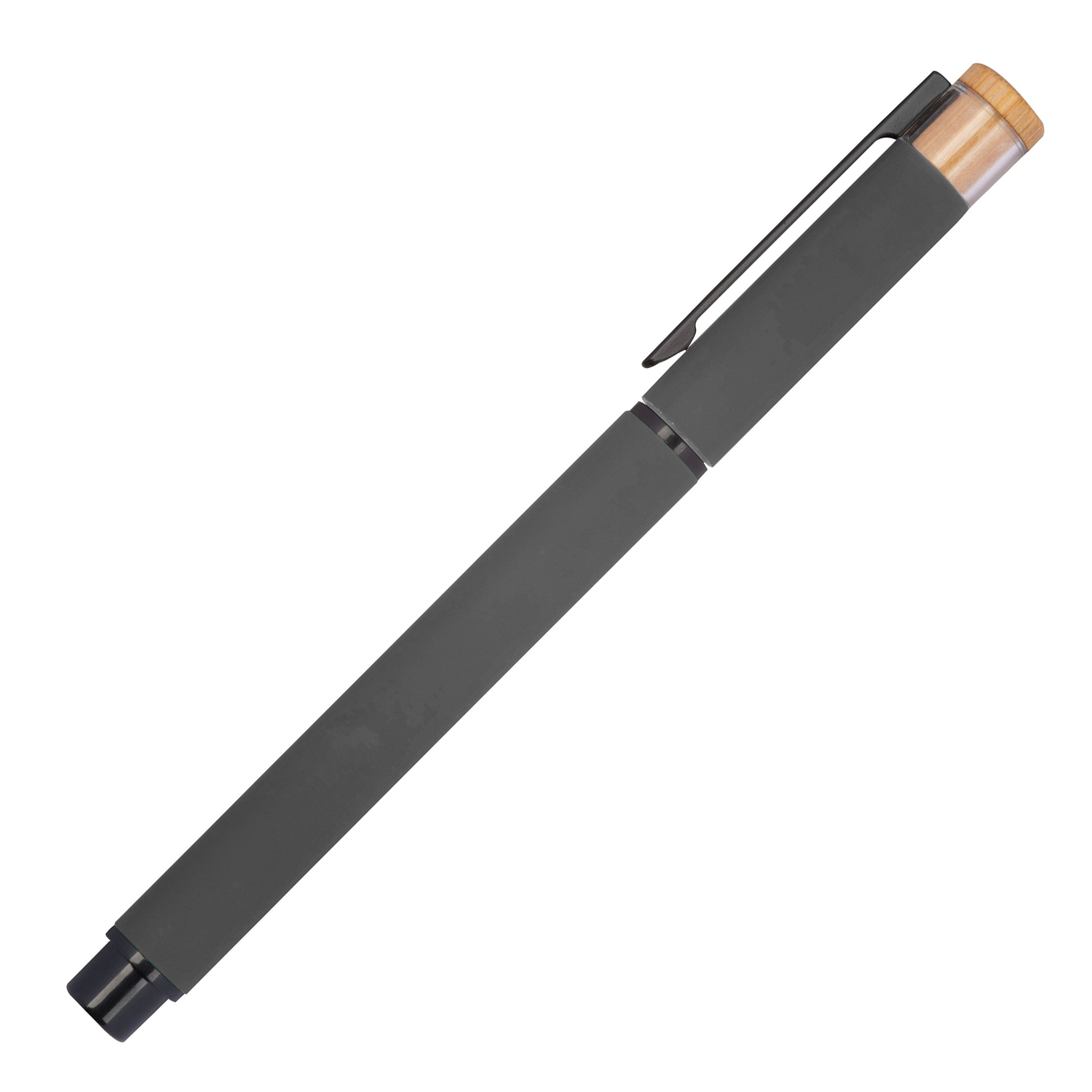 Schreibset mit Kugelschreiber und Rollerball aus recyceltem Aluminium  - anthrazit-806