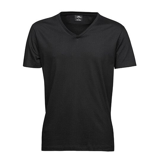 Fashion V-Neck Sof Tee - black-969
