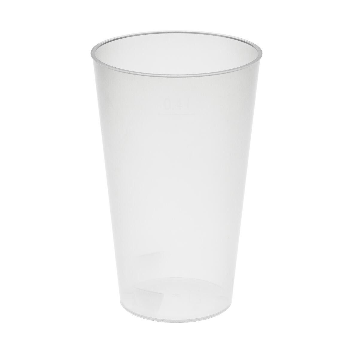Trinkbecher Vital, 400 ml - transparent-milchig-808