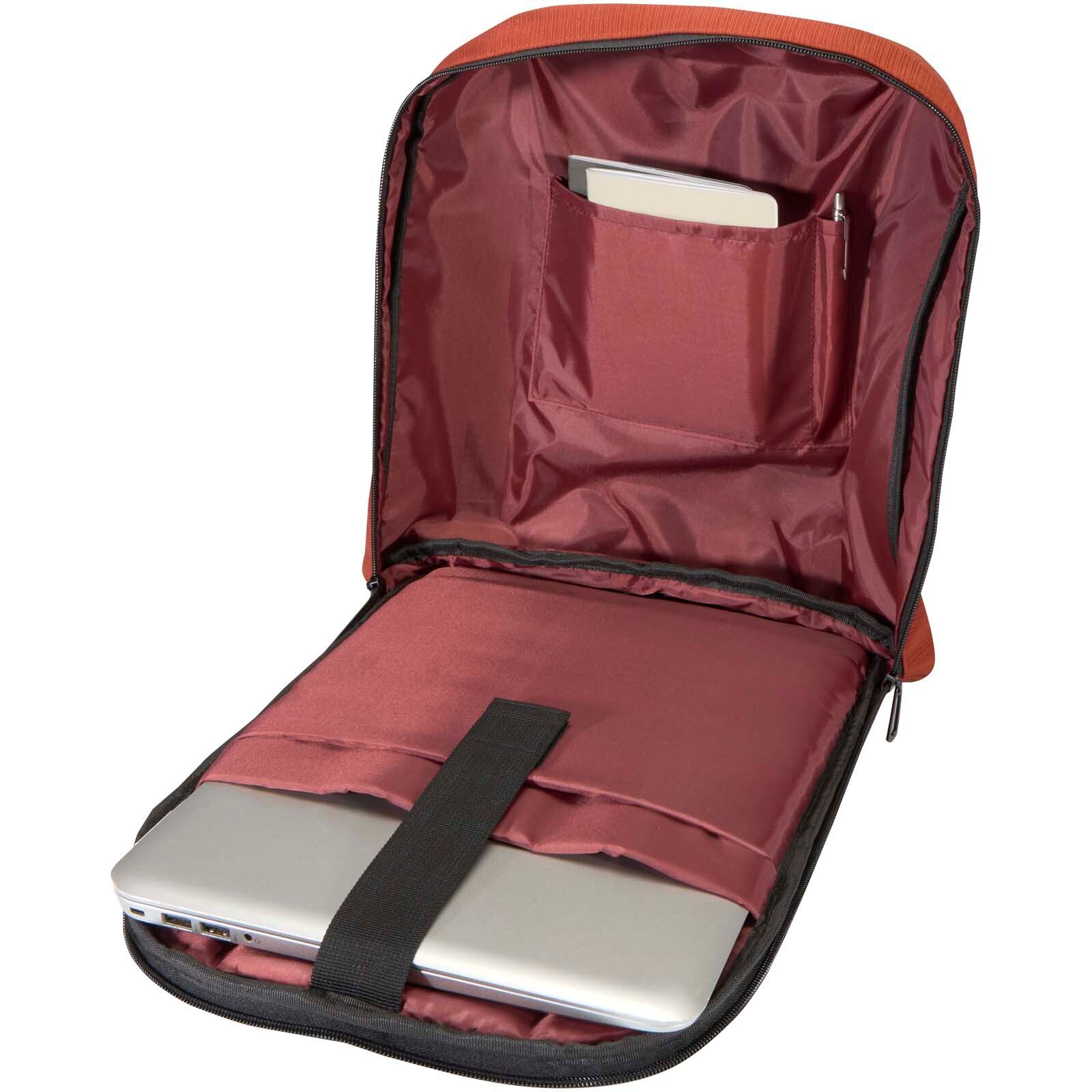 Luma 15" GRS Laptop-Rucksack aus recyceltem Material mit Diebstahlschutz 10L - ziegelstein-8