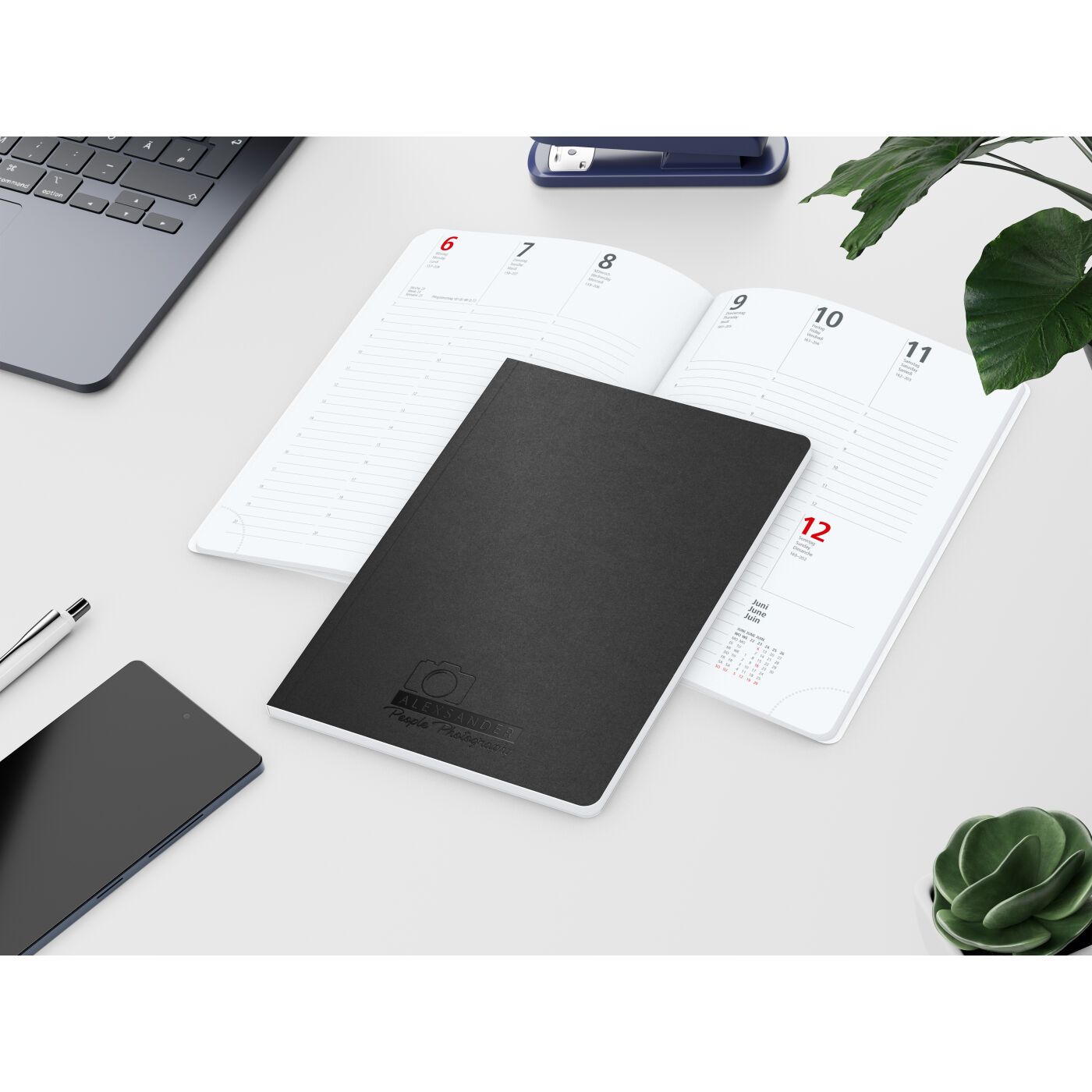 Wochenkalender Prestige-Flexx, Prägung schwarz-glänzend-51