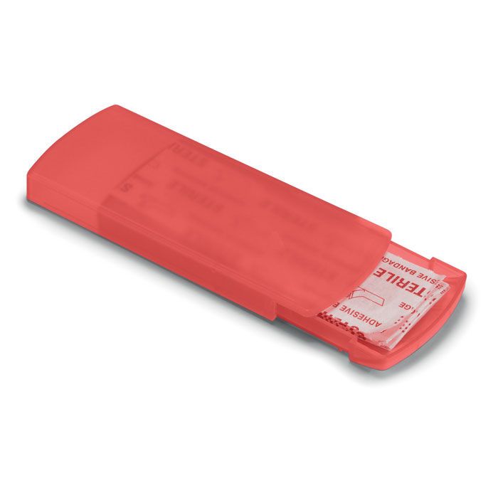 Pflasterbox EVAN - transparent rot-725