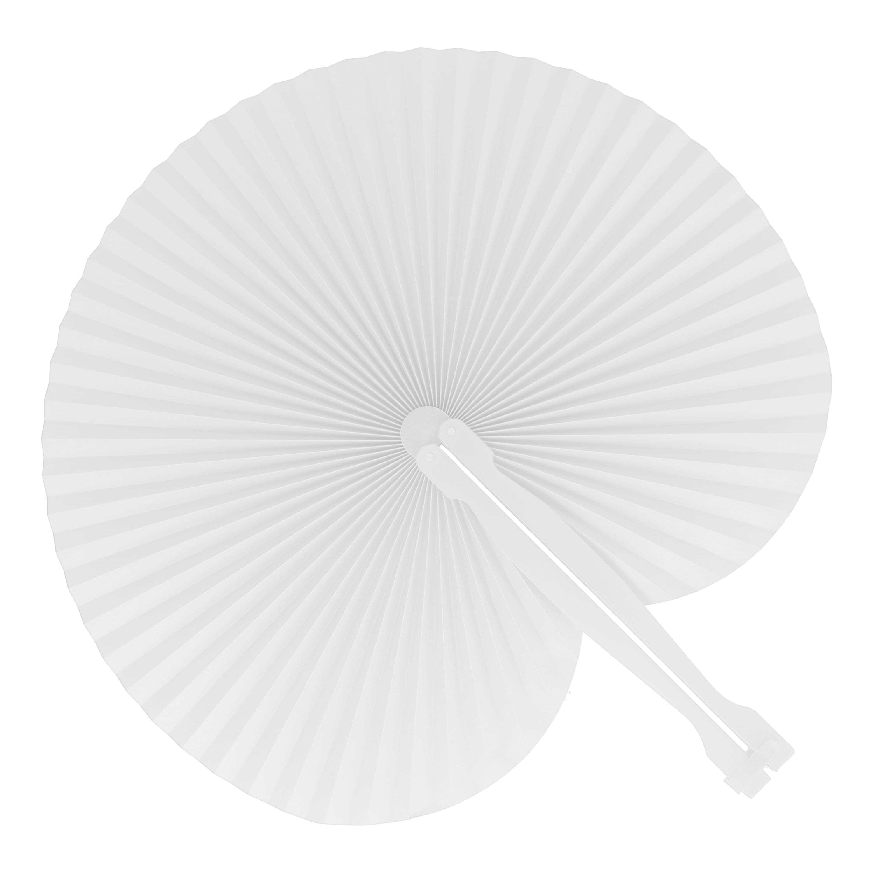 Mini faltbarer Handfächer - weiss-721