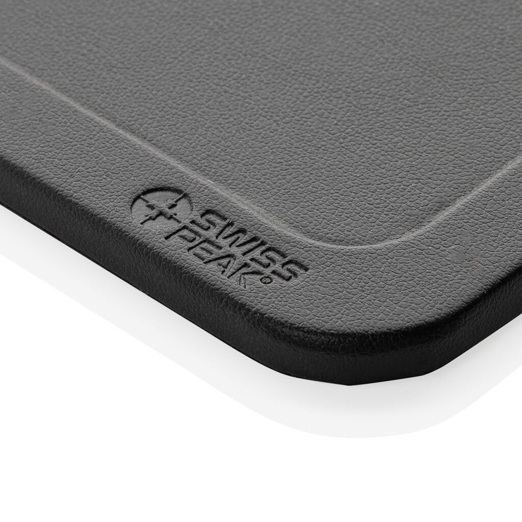 Swiss Peak 3-in-1- Wireless-Charging Desk-Tray aus RCS rPU - schwarz-683