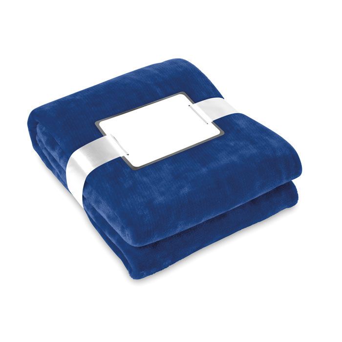 Flanell Fleece-Decke DAVOS - blau-259