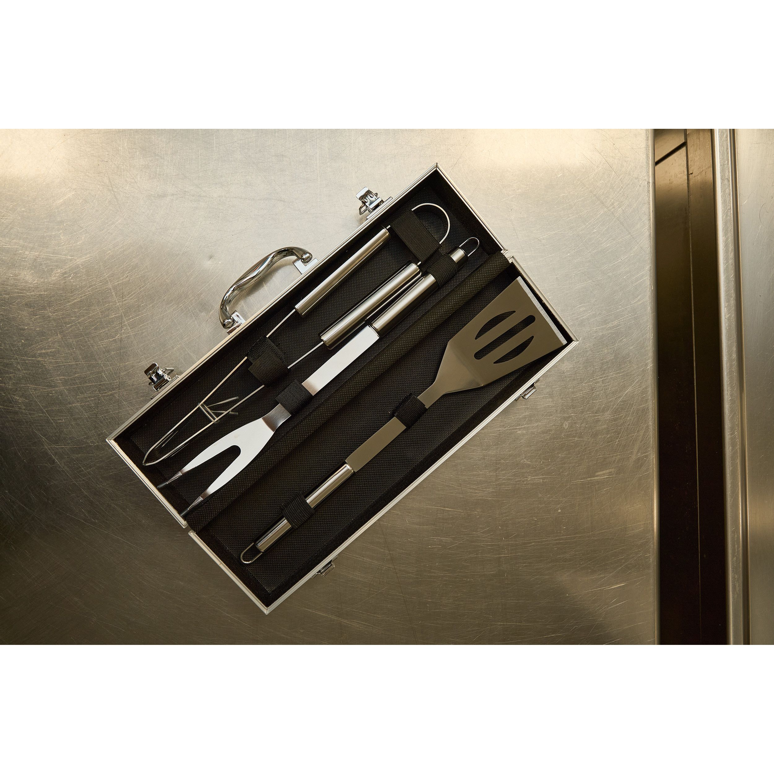 Grillkoffer Oval Plate - silbergrau-176